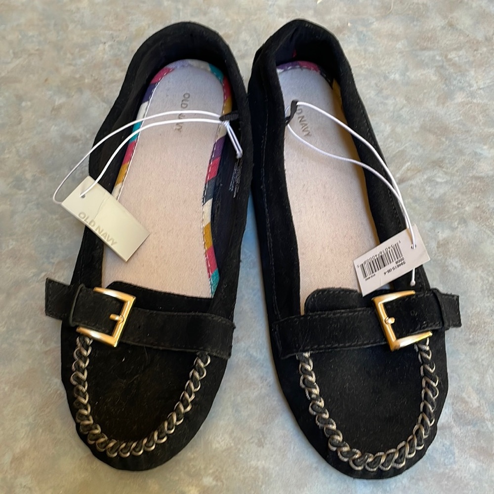 Old Navy suede black loafers (sz 8)